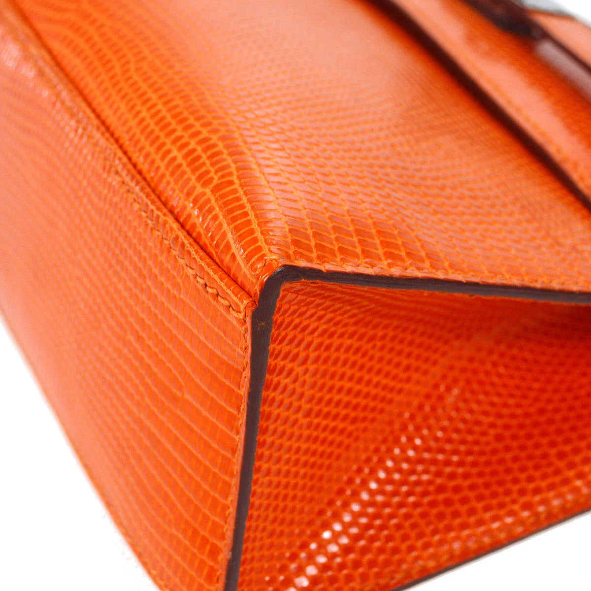 HERMES * 2006 Kelly Pochette Orange Lizard
