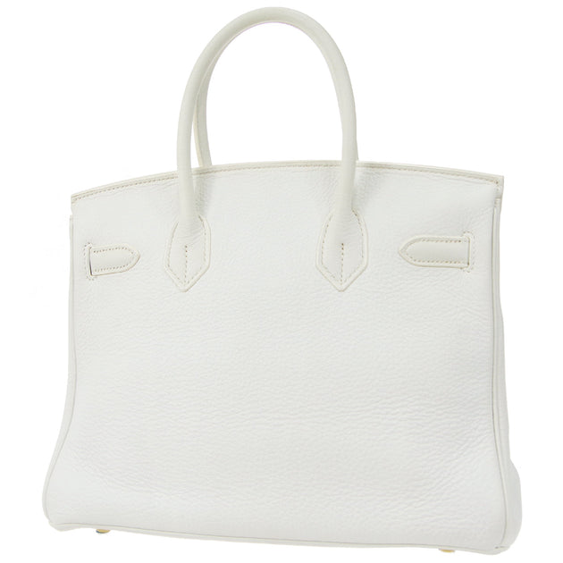 Hermès Birkin White 40 Clemence Handbag