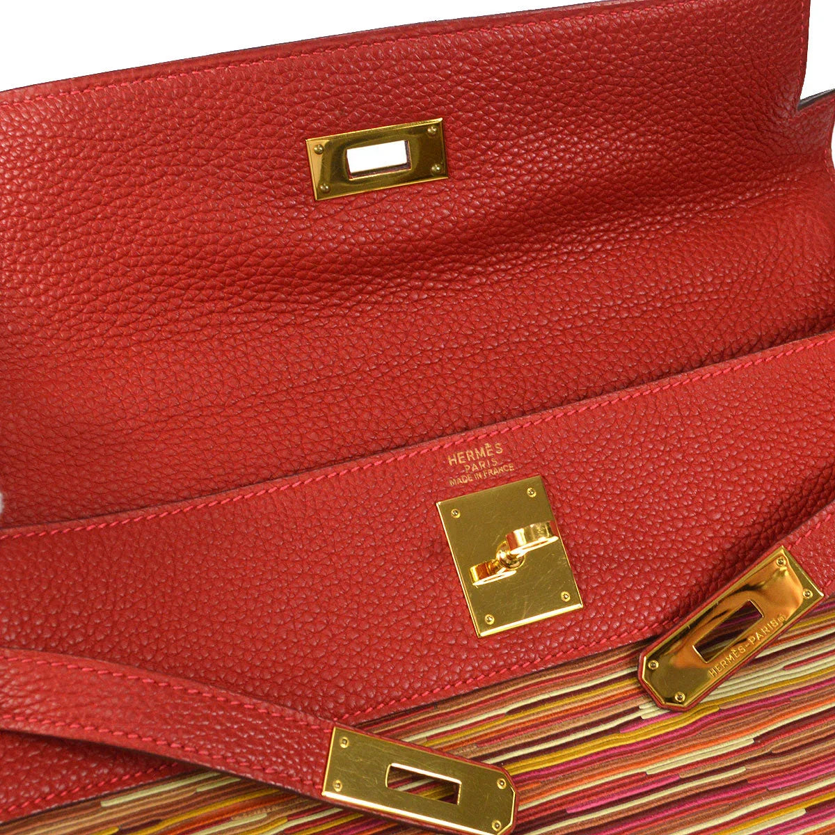 Hermes 2003 KELLY 32 2003 RETOURNE Vibrato Togo Red