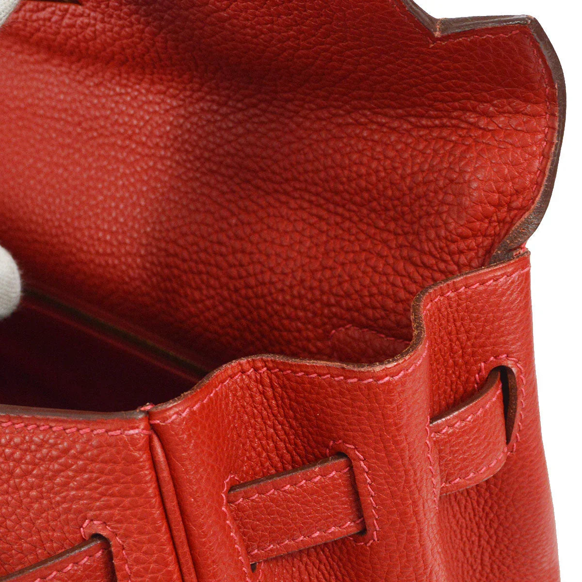 Hermes 2003 KELLY 32 2003 RETOURNE Vibrato Togo Red