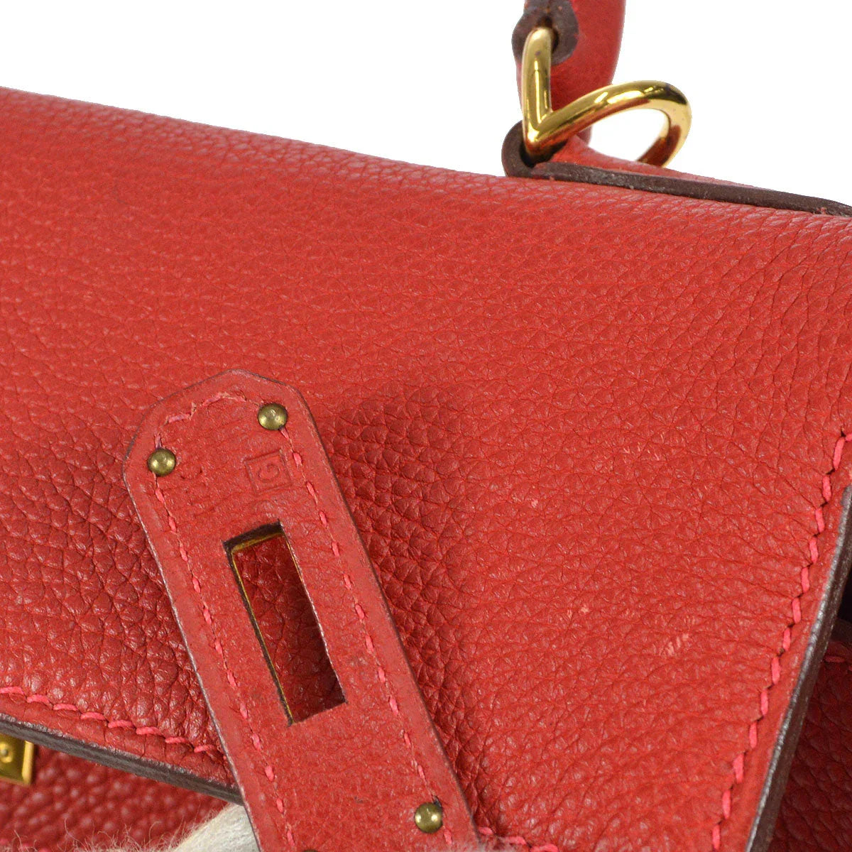 Hermes 2003 KELLY 32 2003 RETOURNE Vibrato Togo Red