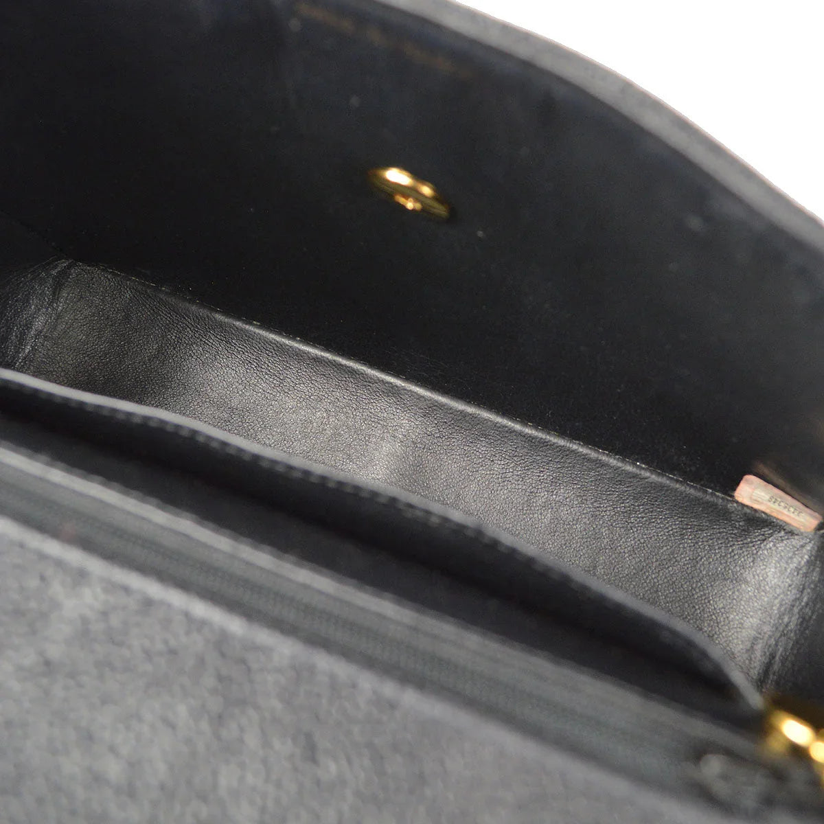 Chanel 1994-1996 Black Caviar Small Vertical Stitch Straight Flap Bag