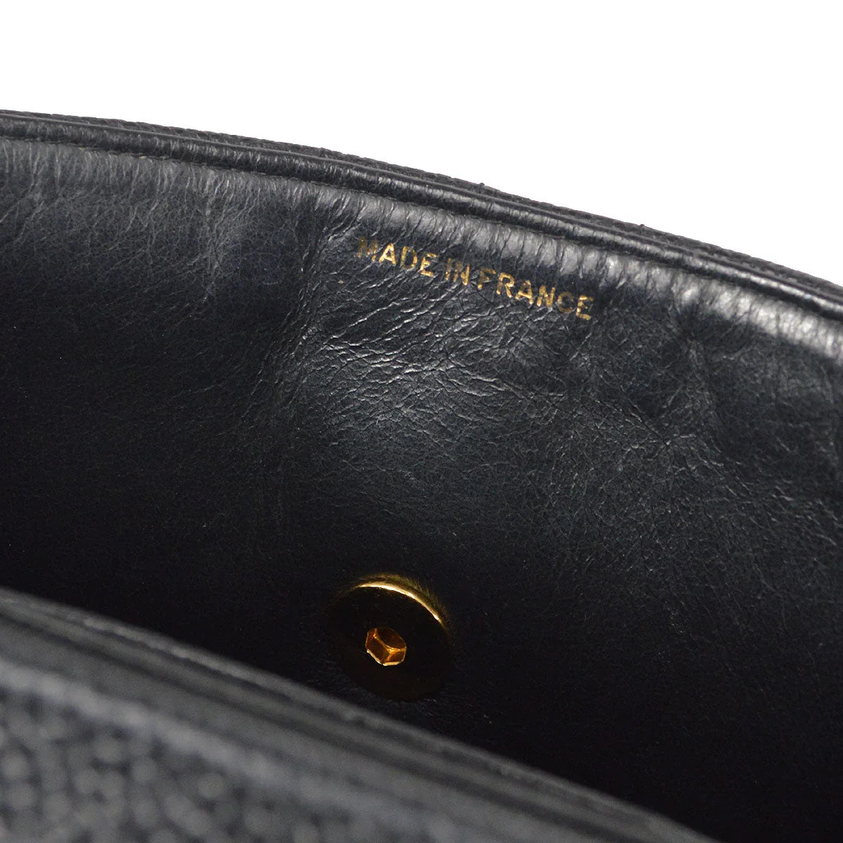 Chanel 1994-1996 Black Caviar Small Vertical Stitch Straight Flap Bag
