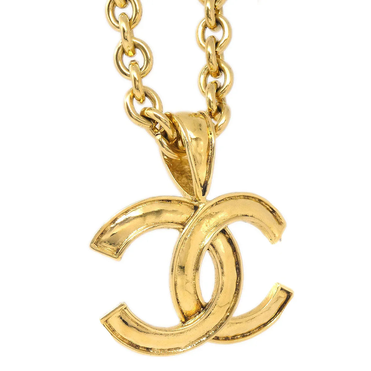 Chanel 1994 CC Gold Chain Pendant Necklace