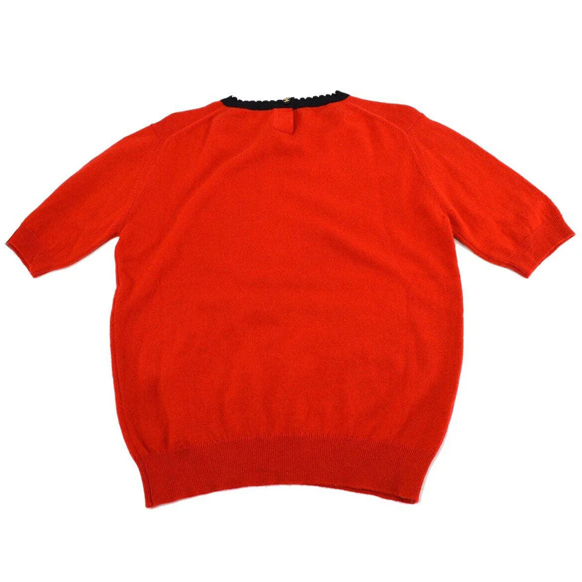 Chanel trimmed neck cashmere T-shirt