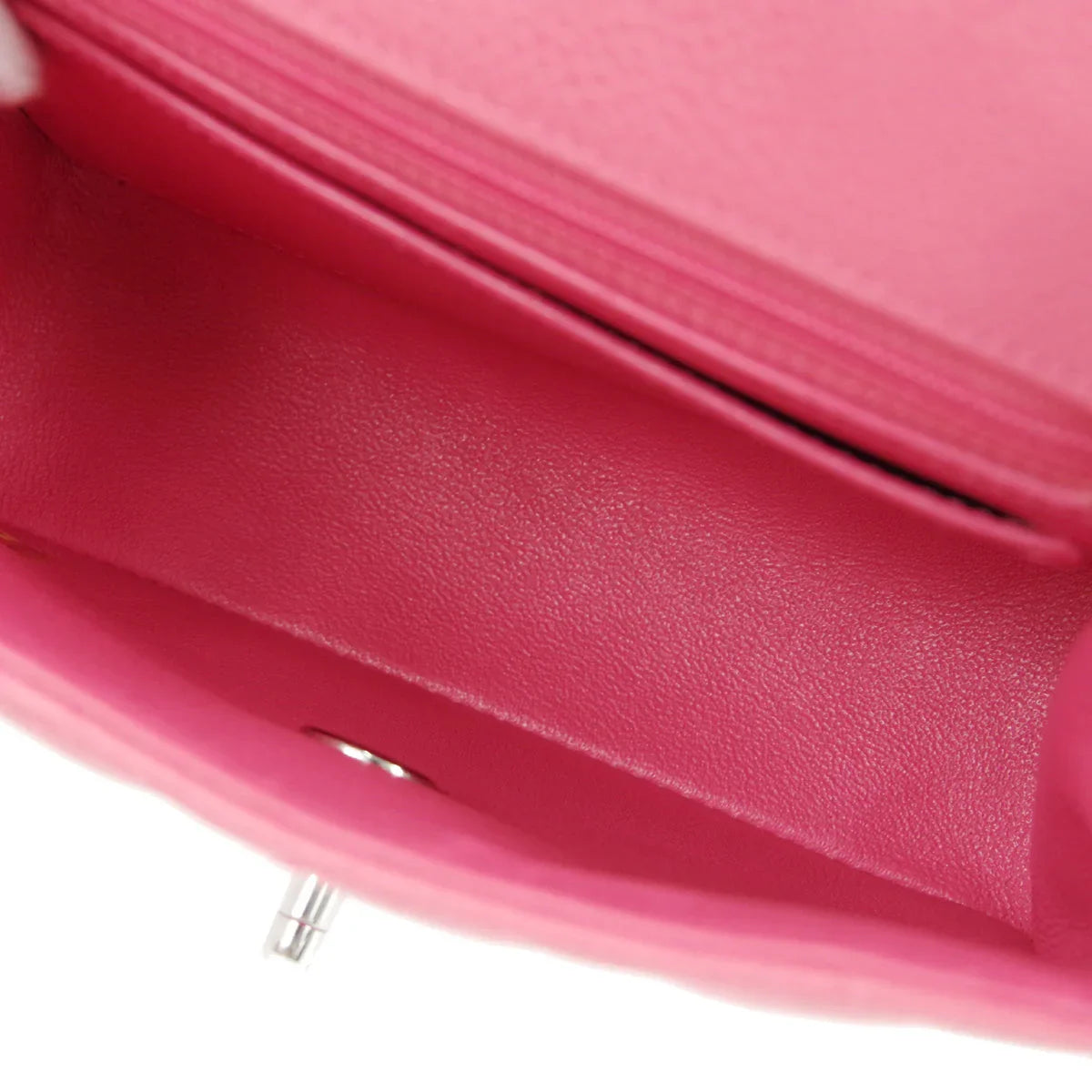 CHANEL * 2006-2008 Classic Square Flap Mini 17 SHW Pink Caviar