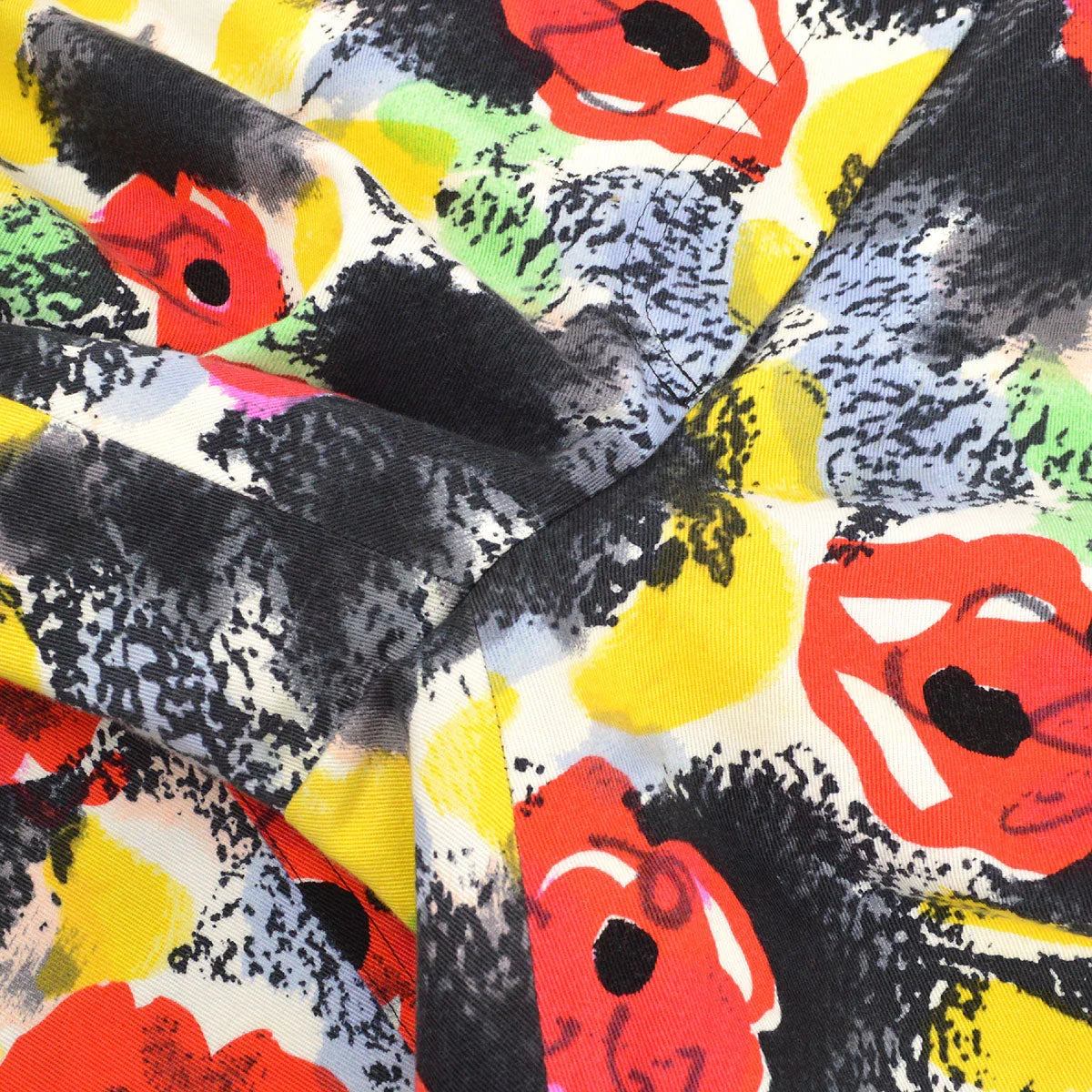 Chanel 1997 Spring camellia-print slim-cut trousers #38