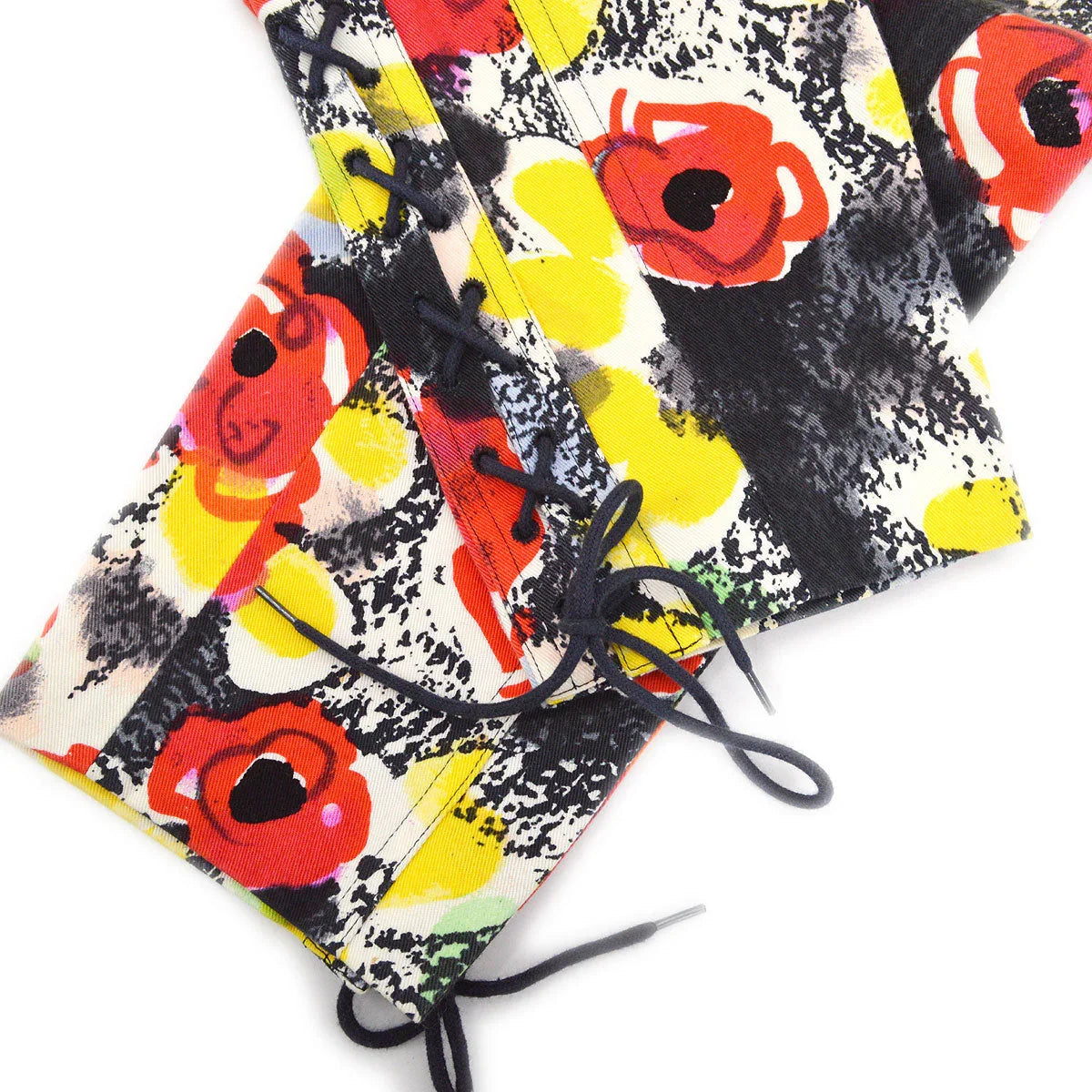 Chanel 1997 Spring camellia-print slim-cut trousers #38