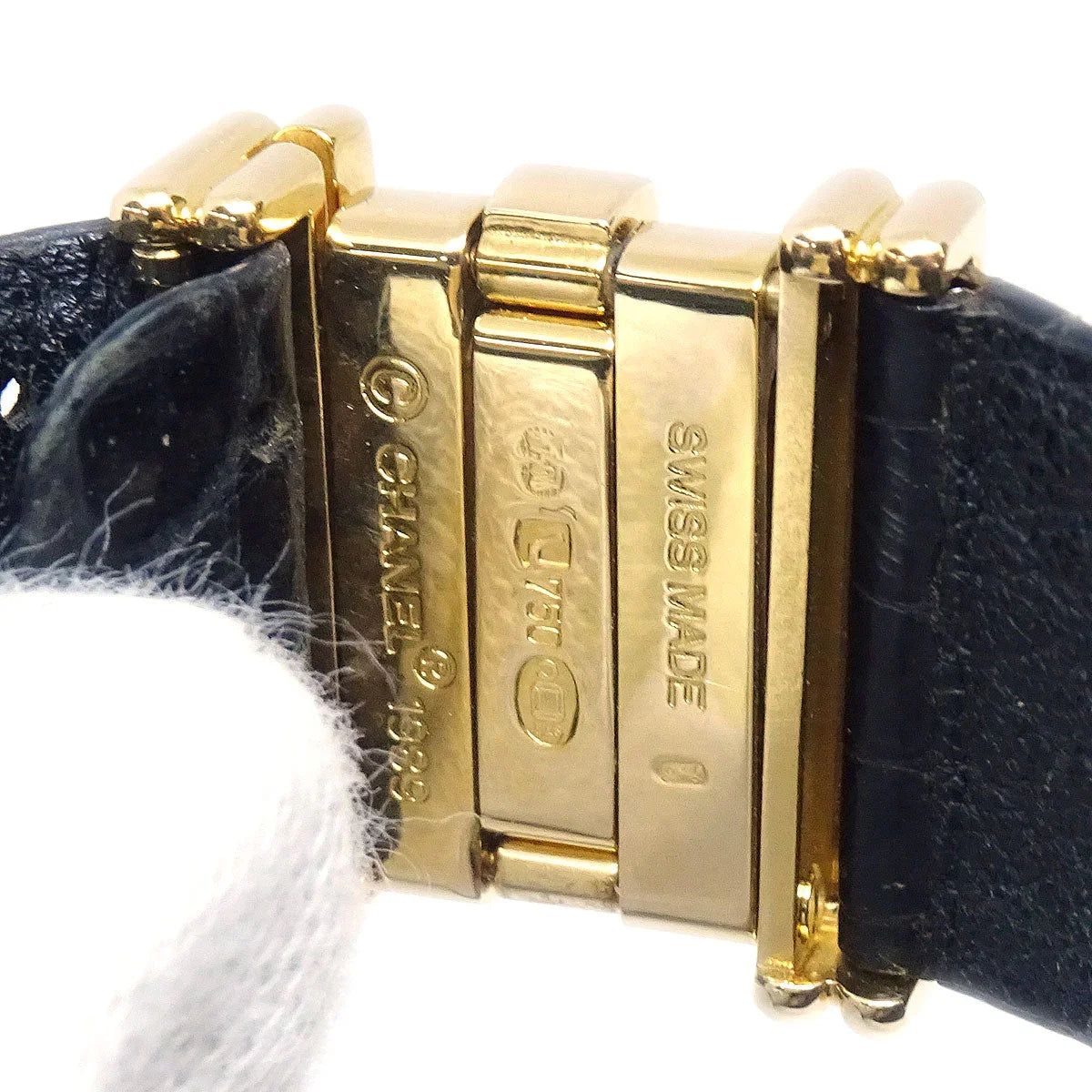 Chanel 1989 Mademoiselle Watch Quartz 18KYG鳄鱼