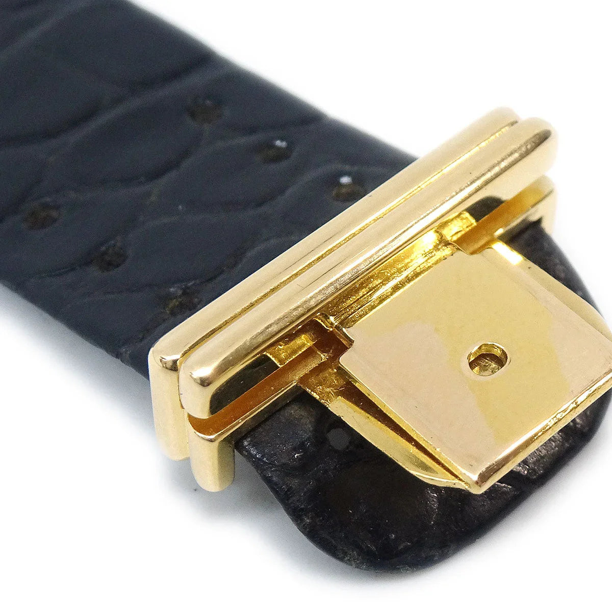 Chanel 1989 Mademoiselle Watch Quartz 18KYG鳄鱼