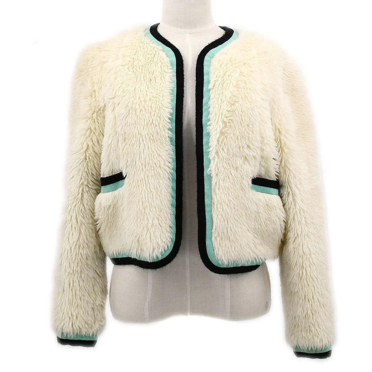 Chanel Fall 1994 logo collarless jacket