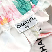 Chanel 1995 Spring Camlia-print diamond-quilted shorts