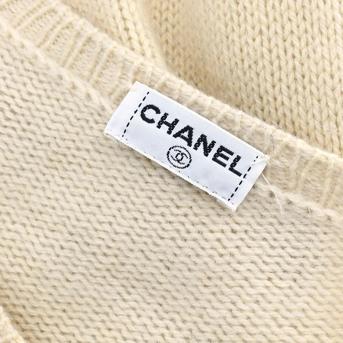 Chanel 1995 Fall shoe-motif cashmere jumper