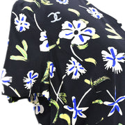 Chanel 1997 Spring floral-print draped silk dress #42