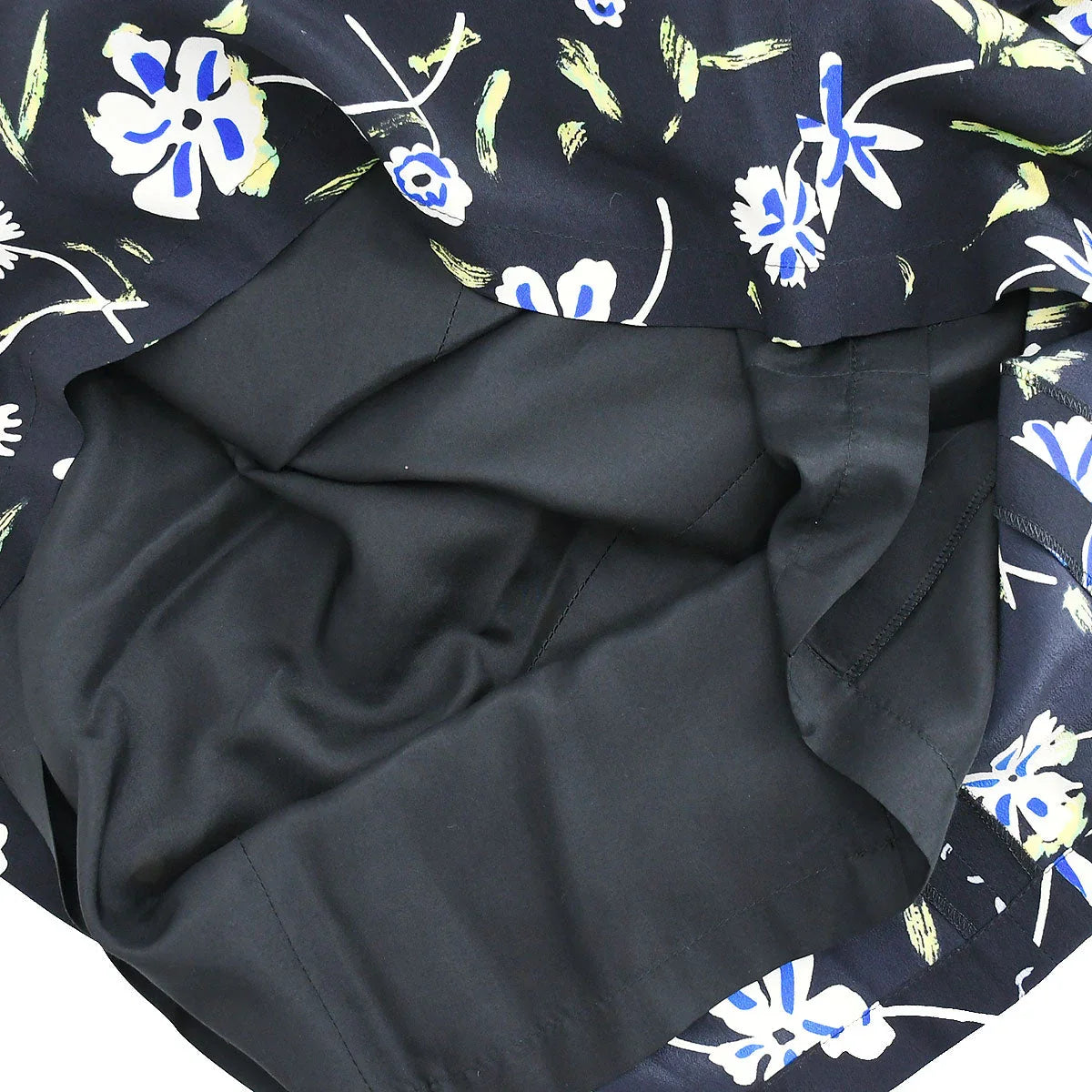Chanel 1997 Spring floral-print draped silk dress #42