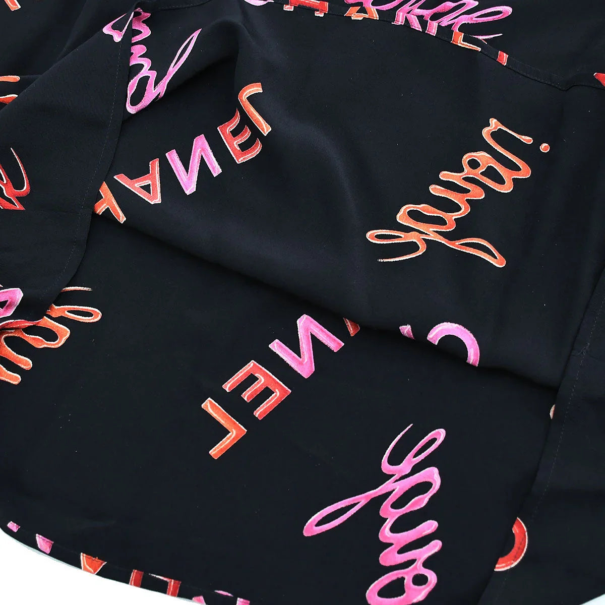Chanel 1996 Spring Logo Pattern Sleeveless Silk Blouse #42