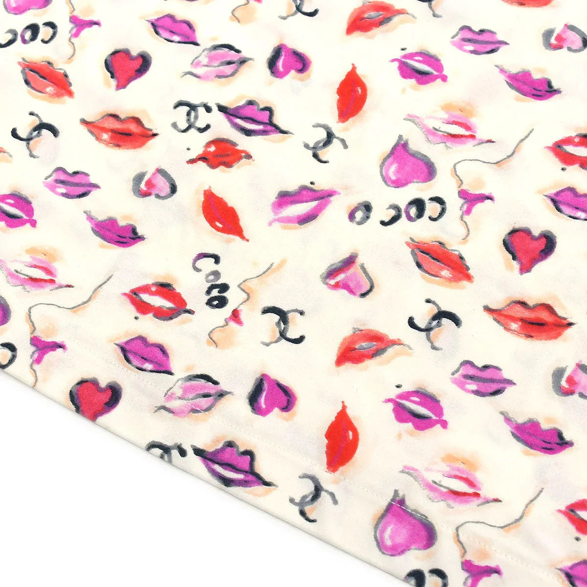 Chanel 1995 Spring Lip Print Cropped Top #44