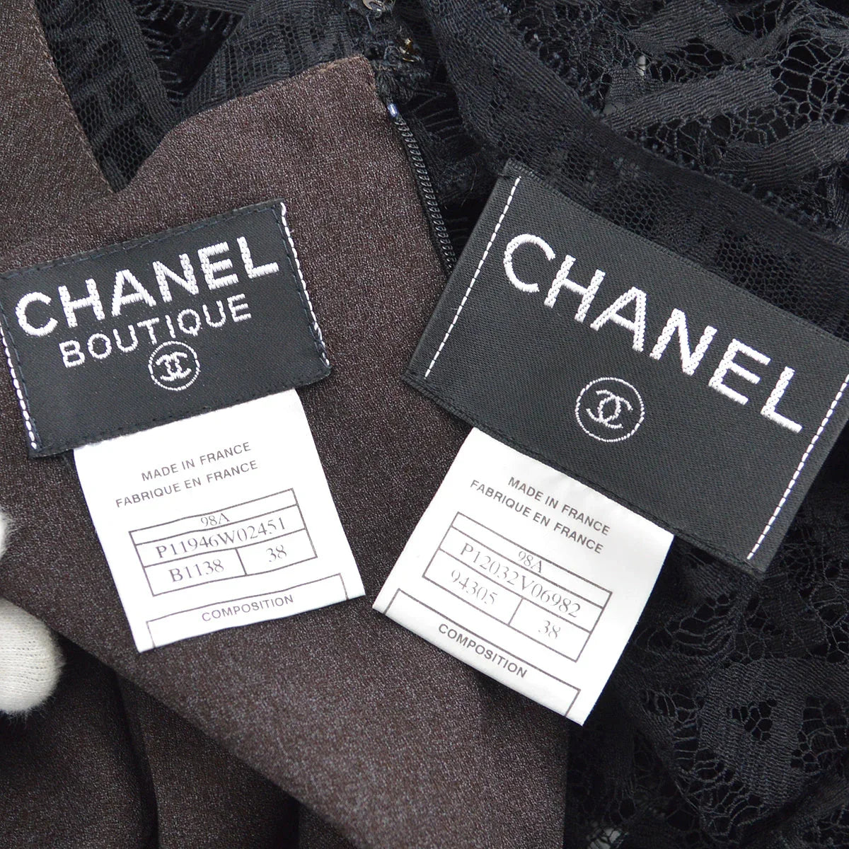 Chanel 1998秋季徽标式蕾丝连衣裙#38