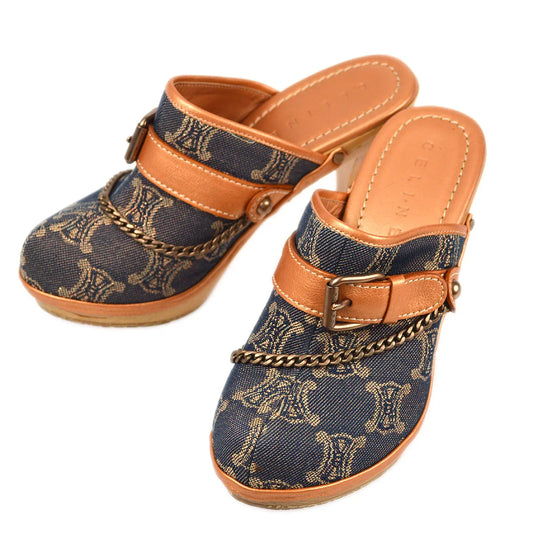 Celine 2000s Paris Macadam Mules Shoes #35