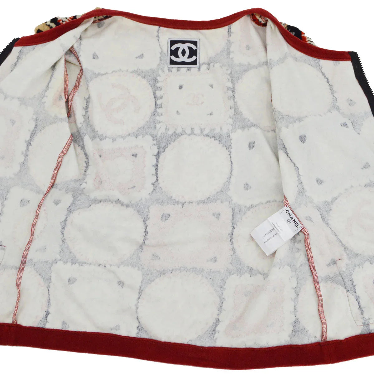 Chanel 2009 Spring Sports Line Patchwork Print无围衣夹克#40