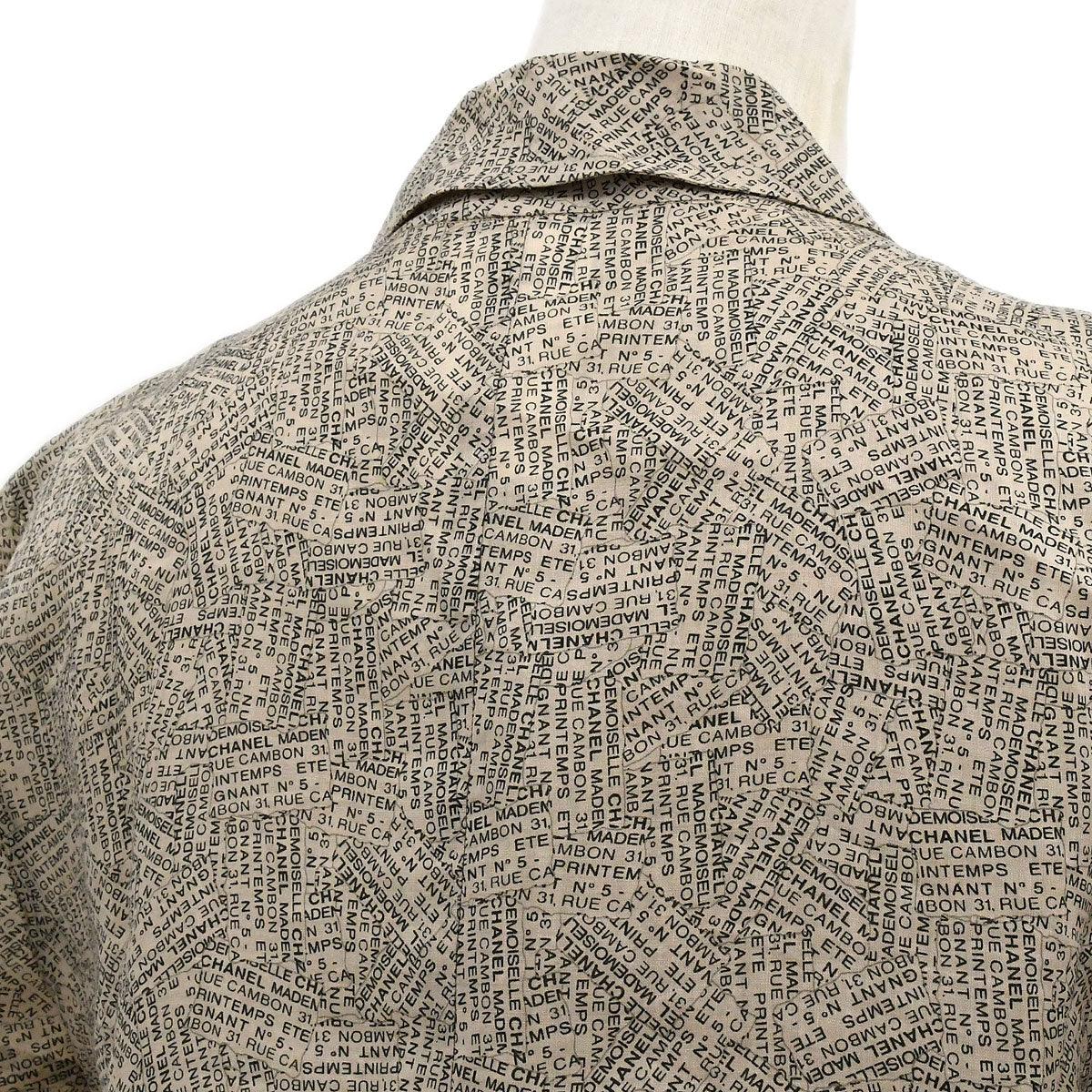 Chanel 1999 Spring Cambon-print shirt dress #42