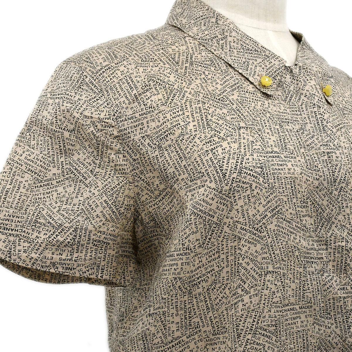 Chanel 1999 Spring Cambon-print shirt dress #42