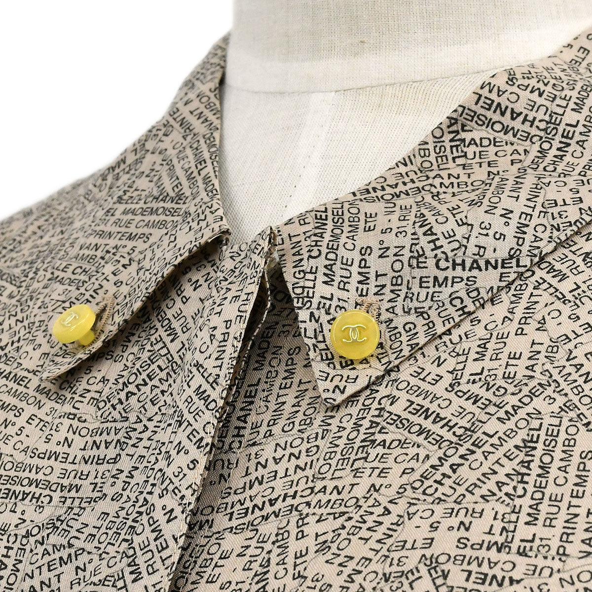 Chanel 1999 Spring Cambon-print shirt dress #42
