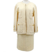 Chanel 1980s tweed skirt suit #36
