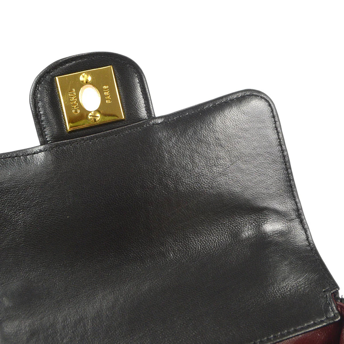 Chanel 1994 Classic Flap Handbag Micro Black Lambskin