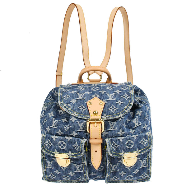 Louis Vuitton Sac A Dos GM Backpack Monogram Denim Blue M95056 CA0066 97398