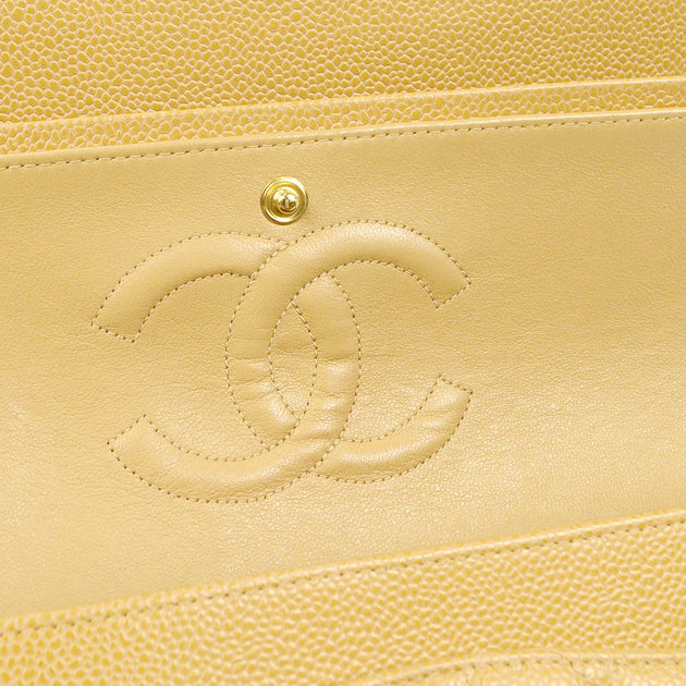 Chanel * 2003-2004 Classic Double Flap Medium Shoulder Bag Brown
