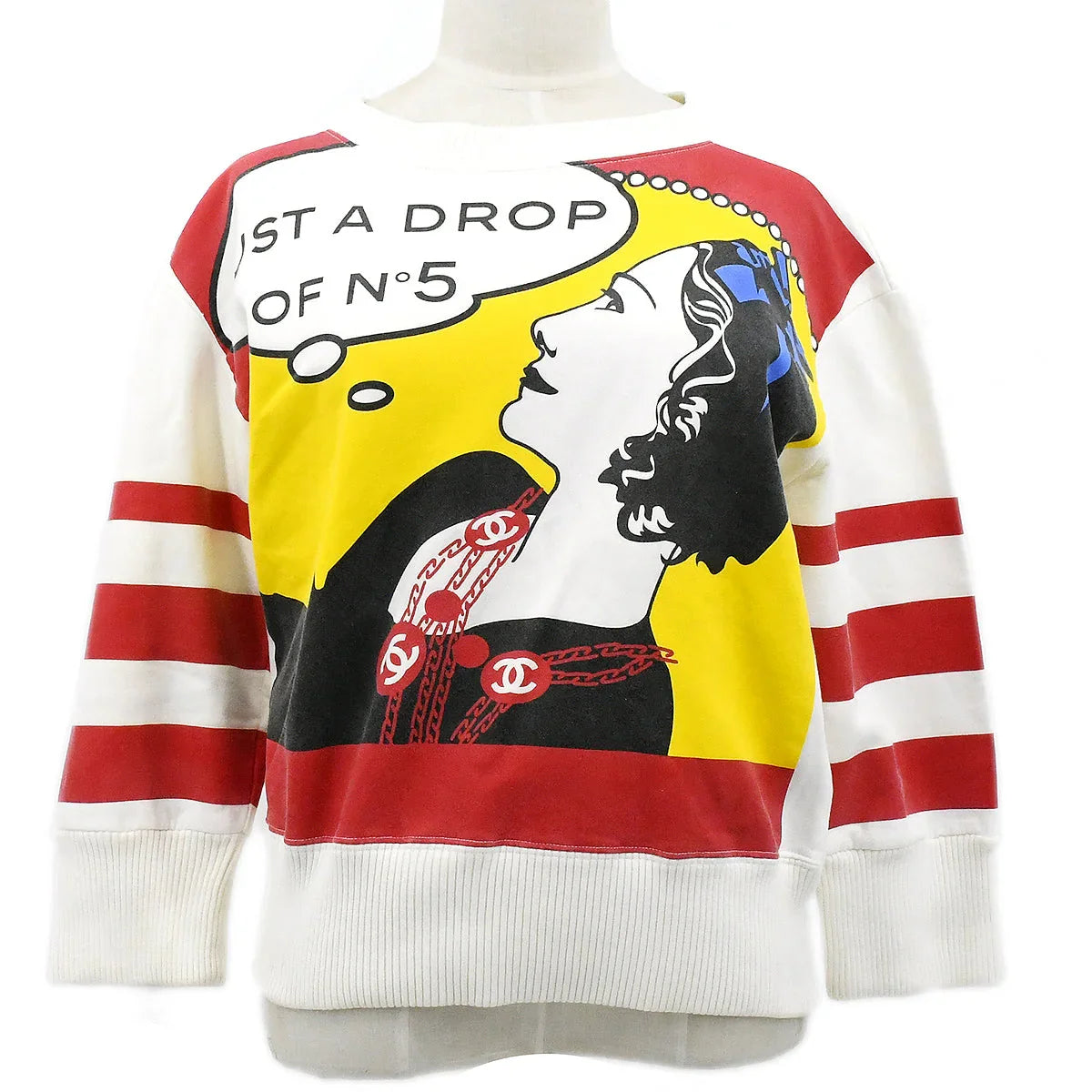 Chanel 2001 Fall Mademoiselle print sweatshirt #42