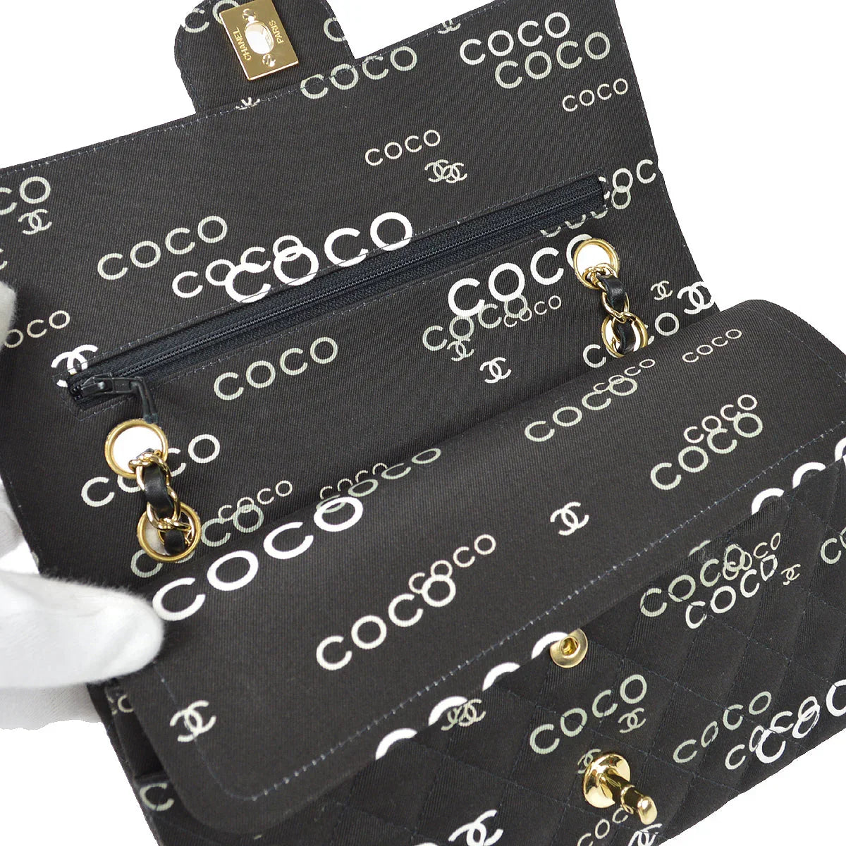 Chanel * 2001 COCO Classic Double Flap Medium Black