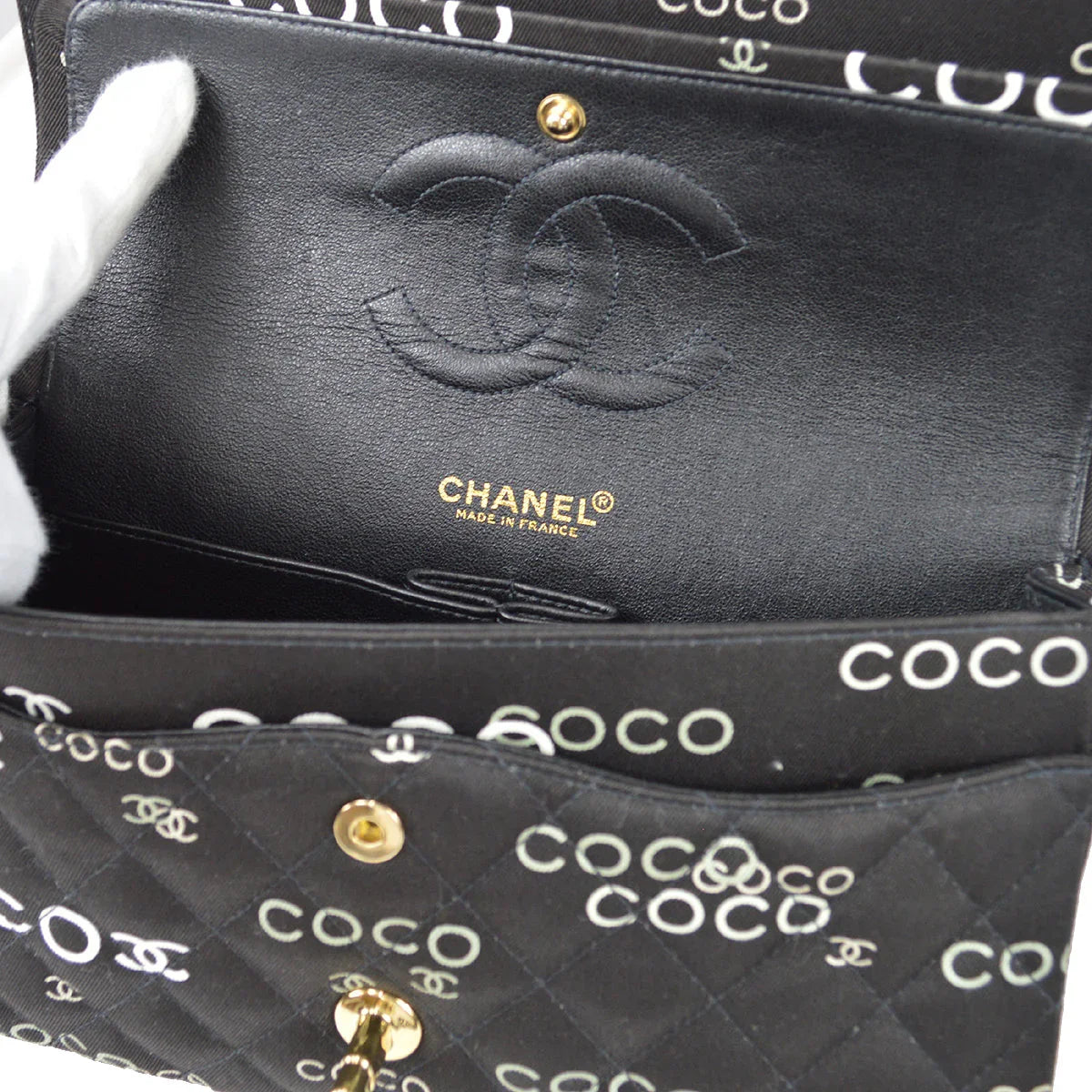 Chanel * 2001 COCO Classic Double Flap Medium Black