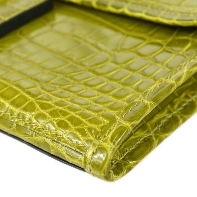 Hermes * Jije Duo Clutch Handbag Anis Green Niloticus Crocodile – AMORE  Vintage Tokyo