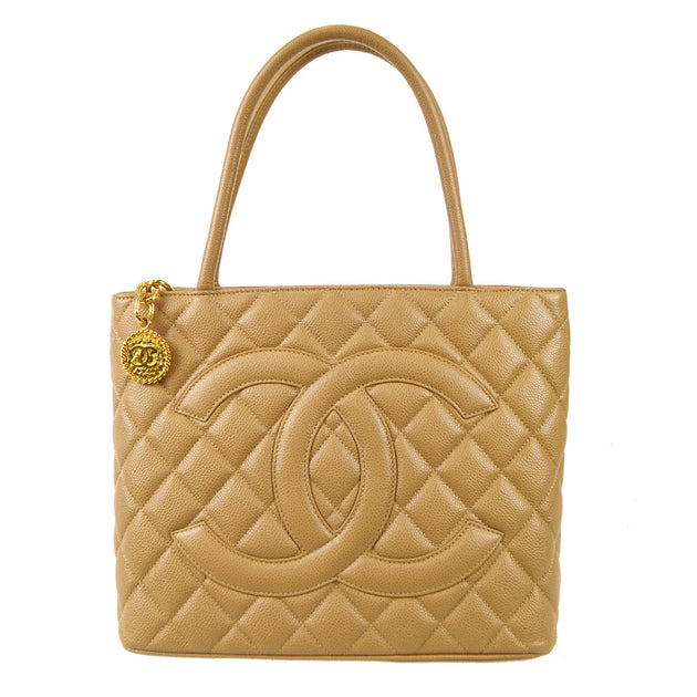 Chanel 2001-2003 Medallion Tote Beige Caviar – AMORE Vintage Tokyo