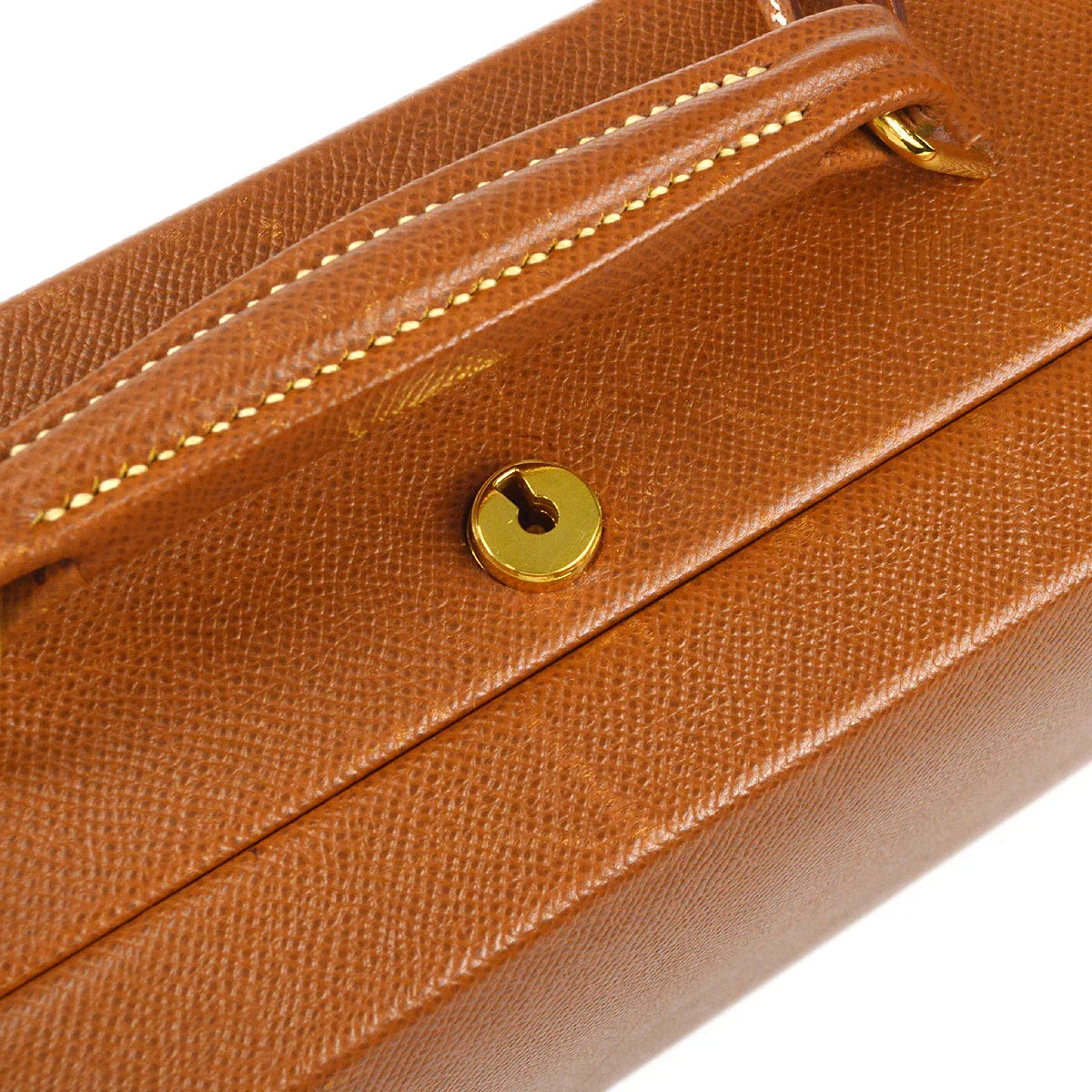 Hermes * 1993 Jewelry Case Courchevel Gold