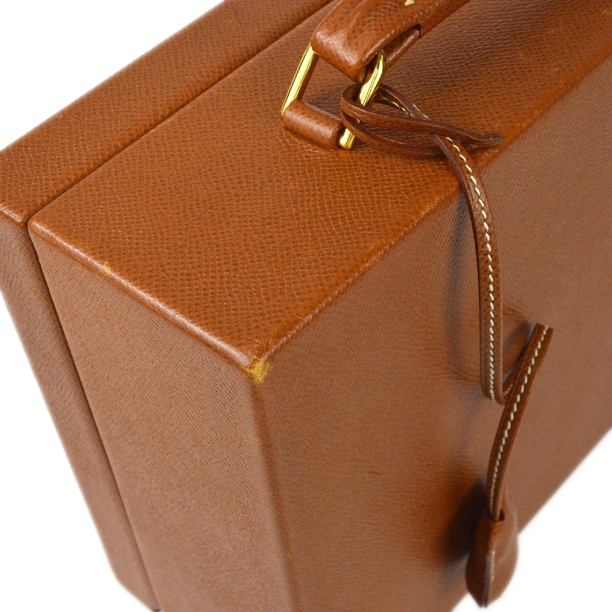 Hermes * 1993 Jewelry Case Courchevel Gold