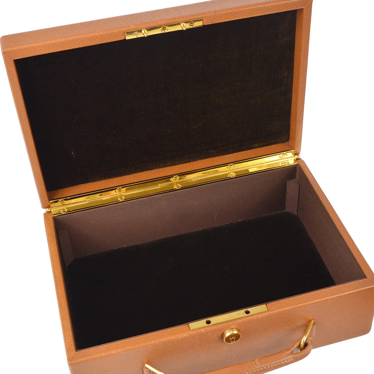 Hermes * 1993 Jewelry Case Courchevel Gold