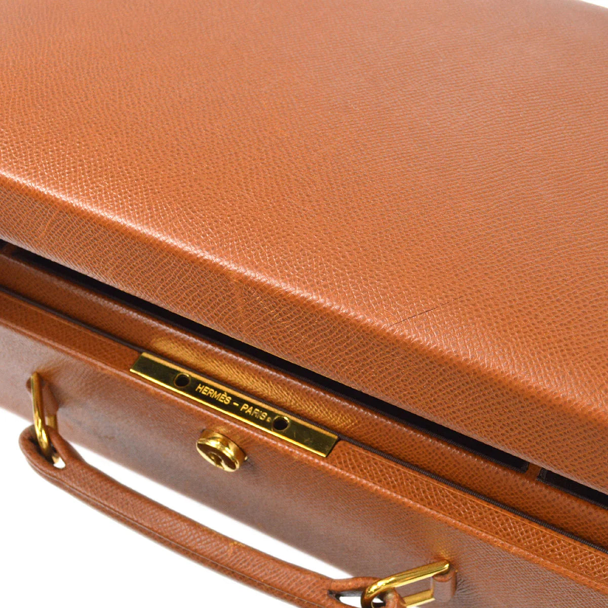 Hermes * 1993 Jewelry Case Courchevel Gold