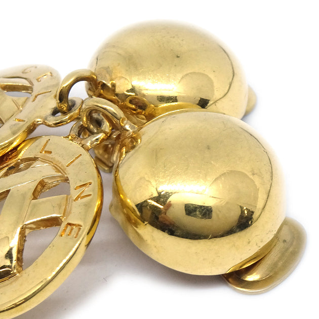 Gold Celine Gold-Tone Clip On Earrings – Designer Revival