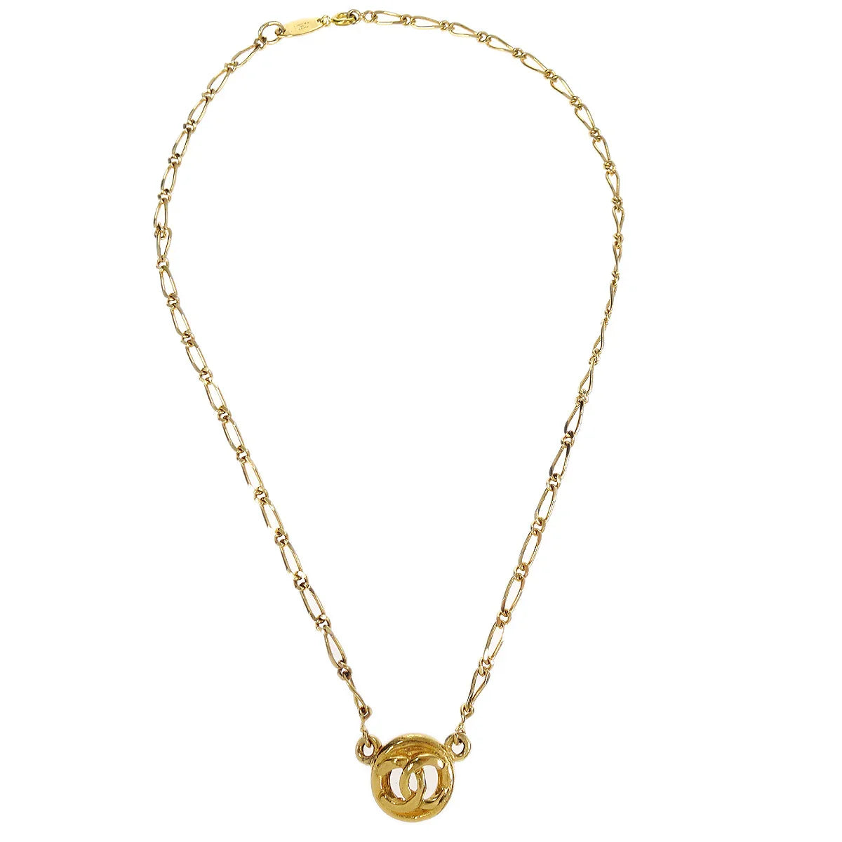 Chanel Medallion Gold Chain Pendant Necklace 1982