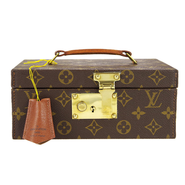 Louis Vuitton Monogram Vintage Vanity Trunk Bag Brown