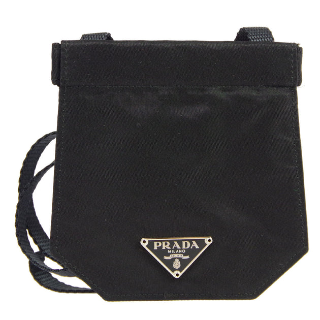Prada Pochette Shoulder Pouch Bag Black Nylon 78737