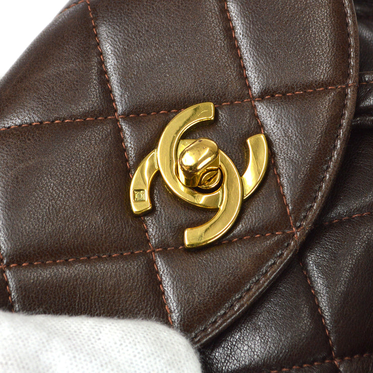 Chanel * 1994-1996 Duma Backpack Small Brown Lambskin
