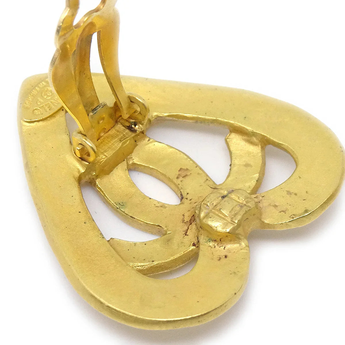 Chanel 1995 Heart Earrings Gold Clip-On 95P