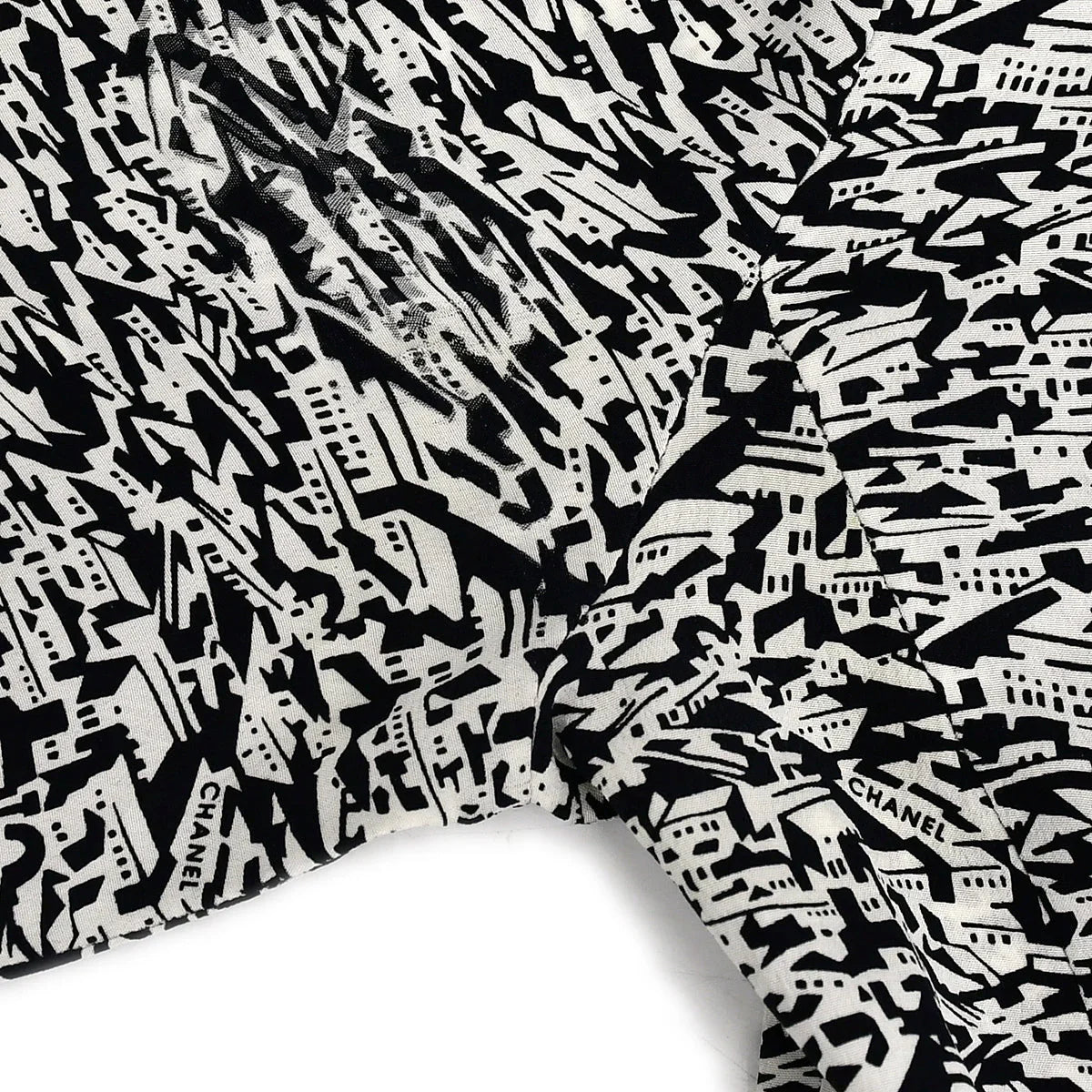 Chanel 2003 cruise city-print silk shirt #34