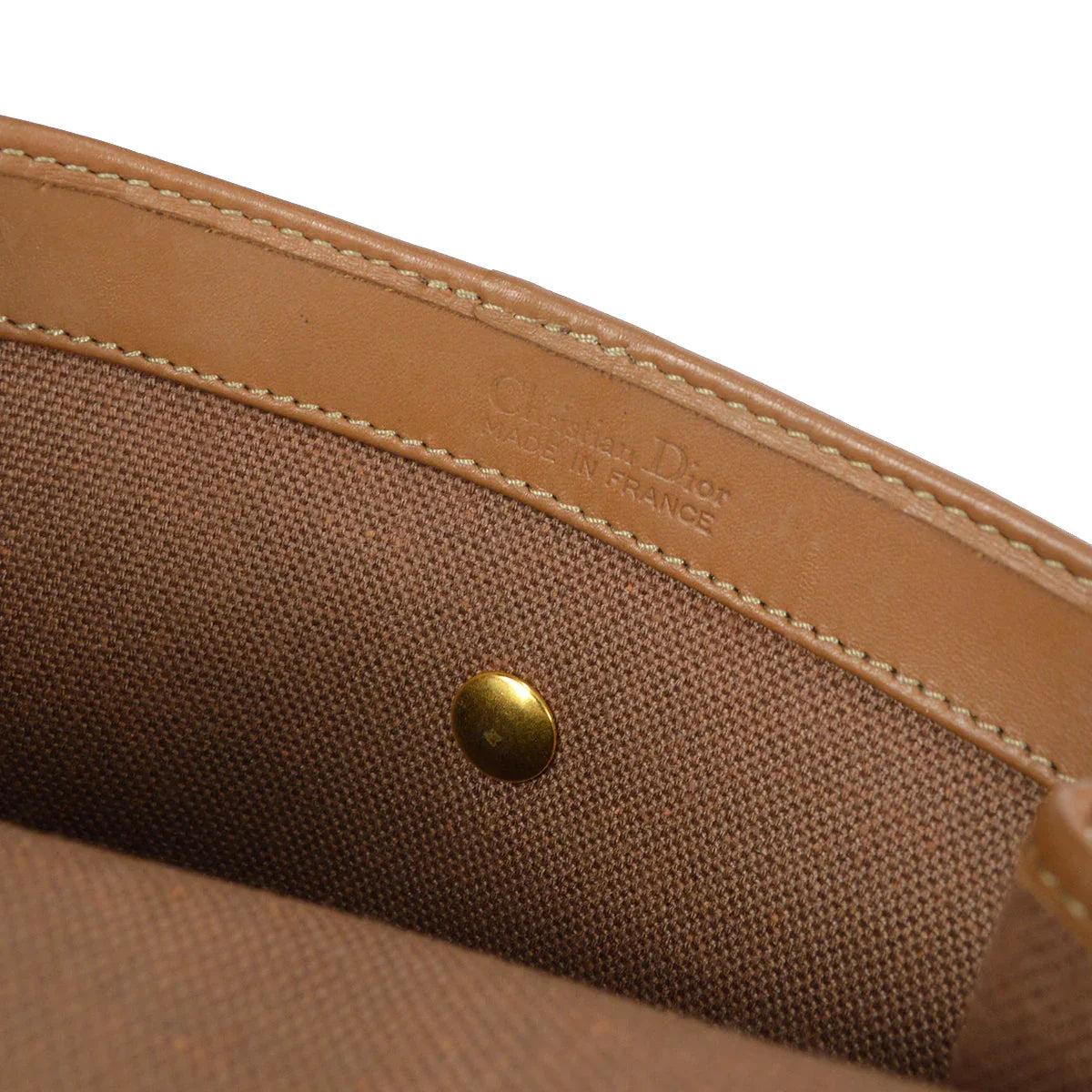 Christian Dior 1980s Honeycomb Clutch Bag Beige