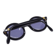 Chanel Round Sunglasses Eyewear Black Small Good