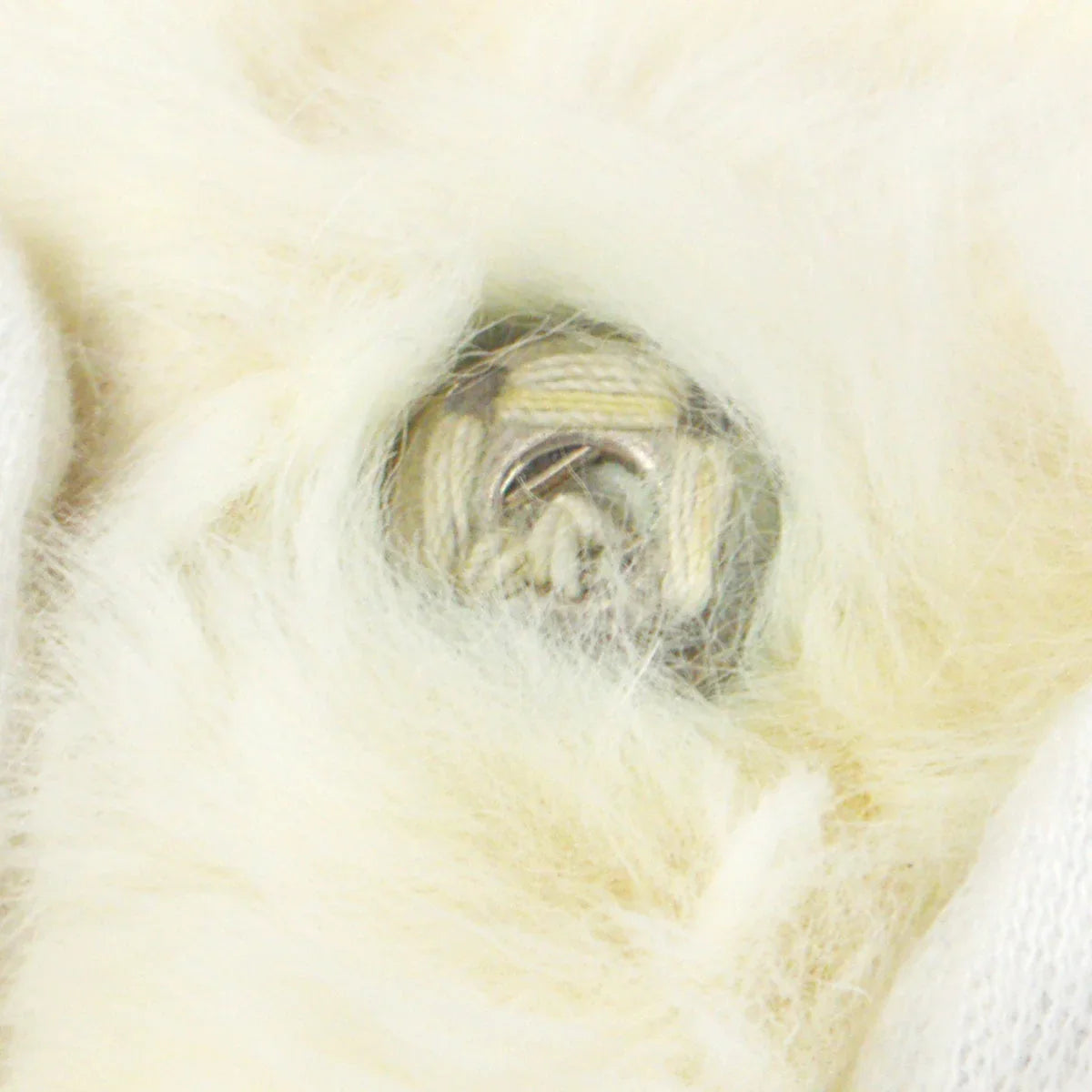 Chanel Fur Bracelet Bangle Wristband White